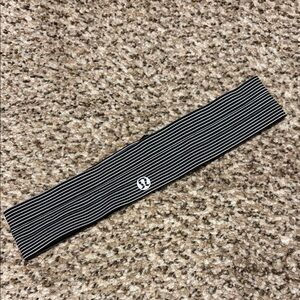 lululemon athletica Black and White Striped Headband